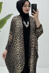 Lavinya Abaya Leopar